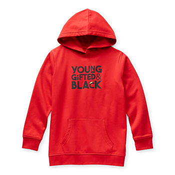 Hope & Wonder Young Gifted & Black Big Kids Unisex Long Sleeve Graphic Hoodie