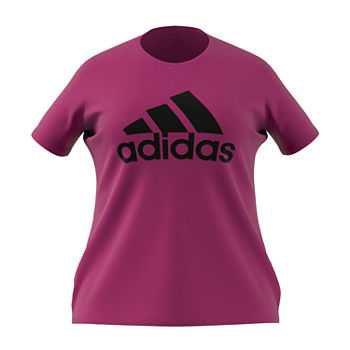 adidas Plus Womens Crew Neck Short Sleeve Graphic T-Shirt