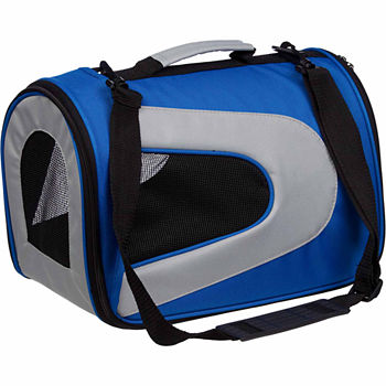 The Pet Life Airline Approved Folding Zippered Sporty Mesh Pet Carrier