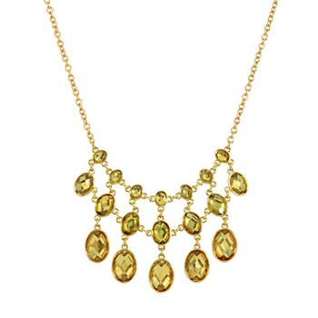 1928 Gold Tone 16 Inch Link Statement Necklace