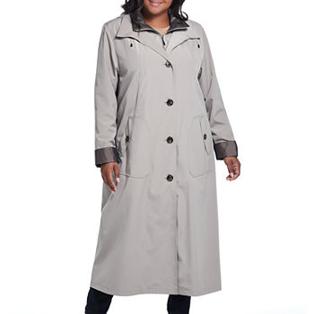 Miss Gallery Water Resistant Midweight Raincoat Plus