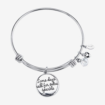 Disney Classics Stainless Steel Solid Minnie Mouse Bangle Bracelet