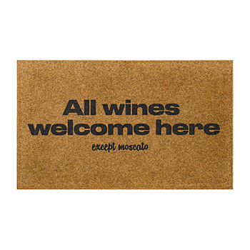 Mohawk Home "All Wines Welcome Here" Everyday Coir 18"X30" Doormat