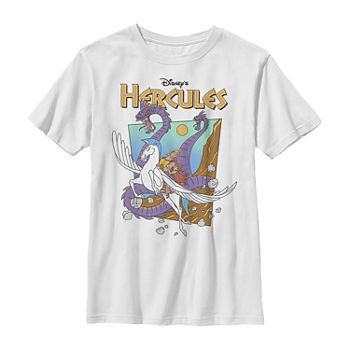 Disney Hercules Little & Big Boys Crew Neck Short Sleeve Graphic T-Shirt