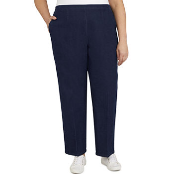 Alfred Dunner Shenandoah Valley Womens Straight Pull-On Pants