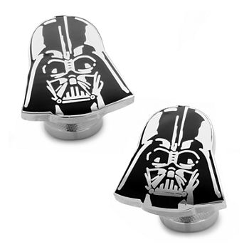 Star Wars® Recessed Matte Darth Vader Head Cuff Links