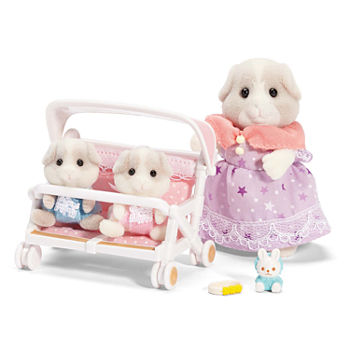Calico Critters Patty & Paden’s Double StrollerSet