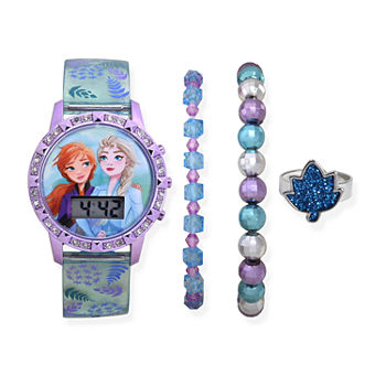 Disney Frozen Girls Blue 4-pc. Watch Boxed Set Fzn45068jc