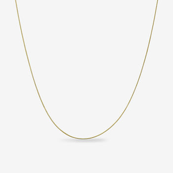 10K Gold 14-24" Solid Box Chain Necklace