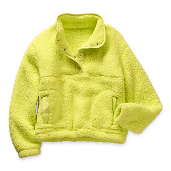 Xersion Sherpa Fleece Little & Big Girls Long Sleeve Quarter-Zip Pullover