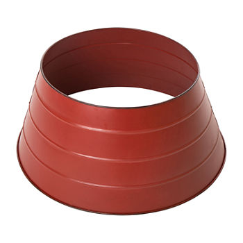 Glitzhome Painted Red Metal Tree Collar