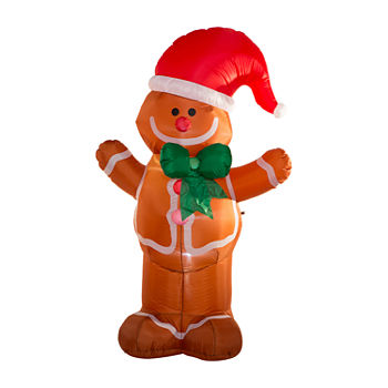 Glitzhome 8' Gingerbread Man Lighted Christmas Outdoor Inflatable
