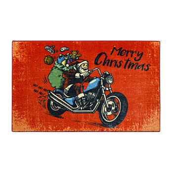Mohawk Home Motorcycle Santa Coir Rectangular Indoor Outdoor Doormat