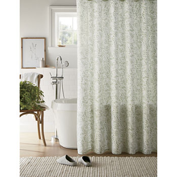 Linden Street Tossed Leaves Shower Curtain