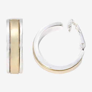 Liz Claiborne® Gold-Tone & Silver-Tone Clip-On Hoop Earrings
