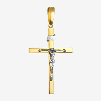 Religious Jewelry Crucifix Unisex Adult 14K Gold Cross Pendant
