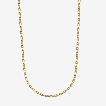 14K Gold 24 Inch Hollow Link Chain Necklace