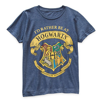 Hogwarts Little & Big Boys Crew Neck Harry Potter Short Sleeve Graphic T-Shirt