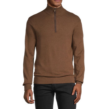 Stafford Mock Neck Long Sleeve Pullover Sweater
