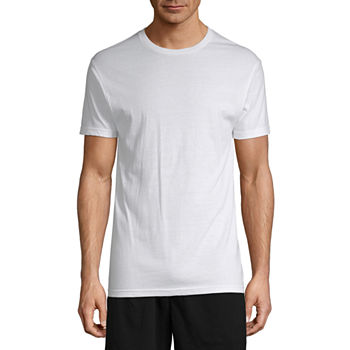 Stafford Dry + Cool Mens 4 Pack Short Sleeve Crew Neck Moisture Wicking T-Shirt