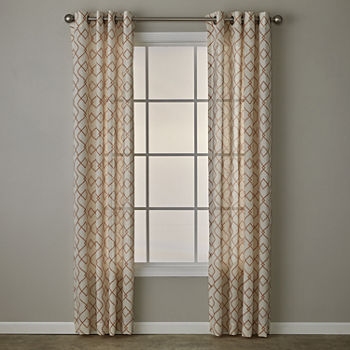 Saturday Knight Chainlink Light-Filtering Grommet Top Curtain Panel