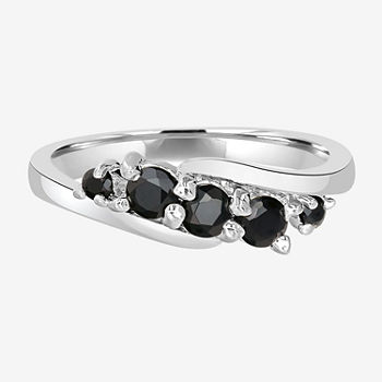 Silver Treasures Genuine Stone Sterling Silver Band