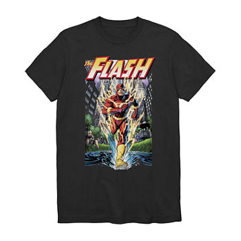 Mens Crew Neck Short Sleeve Regular Fit DC Comics The Flash Graphic T-Shirt