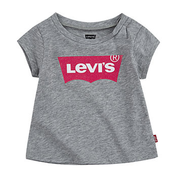 Levi's Baby Girls Crew Neck Short Sleeve Graphic T-Shirt