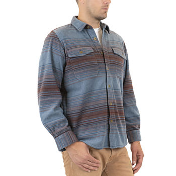 Mountain And Isles Mens Regular Fit Long Sleeve Striped Button-Down Shirt