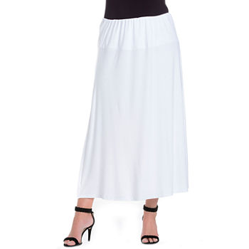 24/7 Comfort Apparel Womens Stretch Maxi Skirt - Plus