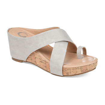 Journee Collection Womens Rayna Wedge Sandals
