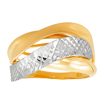 14K Two Tone Gold Band