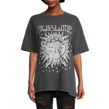 Juniors Sublime Celestial Womens Crew Neck Short Sleeve Graphic T-Shirt