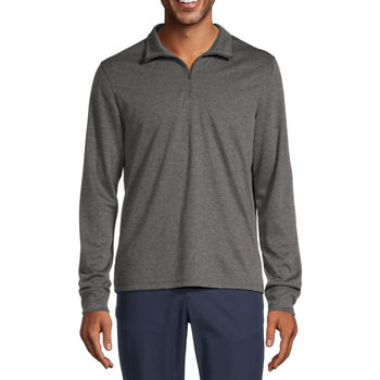 Collection By Michael Strahan Mens Mock Neck Long Sleeve Quarter-Zip Pullover