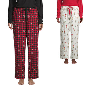 Sleep Chic Womens 2-Pack Flannel Pajama Pants