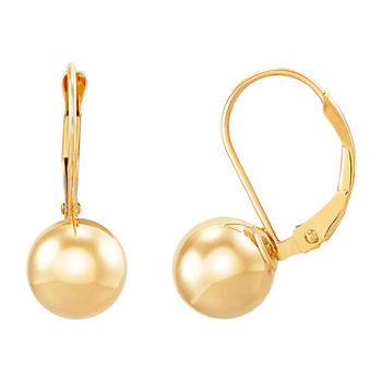 14K Gold Ball Drop Earrings