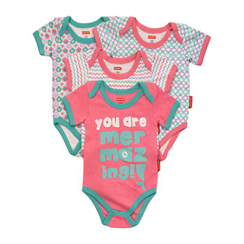 Fisher-Price Baby Girls 4-pc. Bodysuit