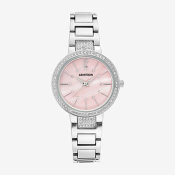 Armitron Womens Silver Tone Bracelet Watch 75/5687pmsvwm