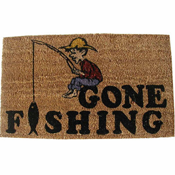 Gone Fishing Rectangular Doormat