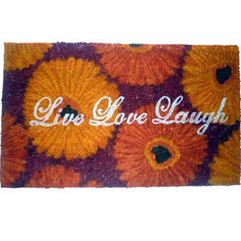 Live Love Laugh Rectangle Doormat - 18"X30"