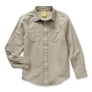 Thereabouts Little & Big Boys Long Sleeve Button-Down Shirt