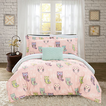 Chic Home Owl Forest 6-pc. Midweight Reversible Comforter Set