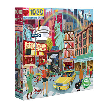 Eeboo Piece And Love New York Life 1000 Piece Square Adult Jigsaw Puzzle  23 X 23 When Finished