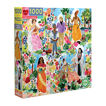 Eeboo Piece And Love Poet'S Garden 1000 Piece Square Adult Jigsaw Puzzle  23 X 23 When Finished