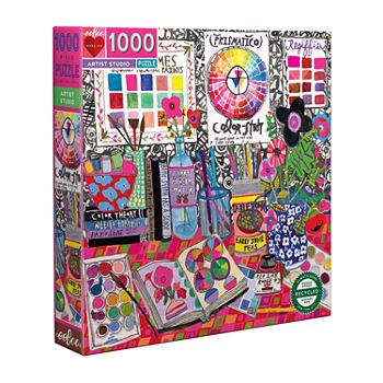 Eeboo Piece And Love Artist Studio 1000 Piece Square Jigsaw Puzzle  23" X 23" Square  By Woodstock  Ny Artist  Sharon Nullmeyer