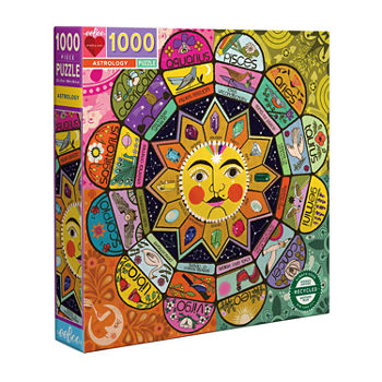 Eeboo Piece And Love Astrology 1000 Piece Square Jigsaw Puzzle  23" X 23" Square Puzzle By Illustrator Anisa Makhoul