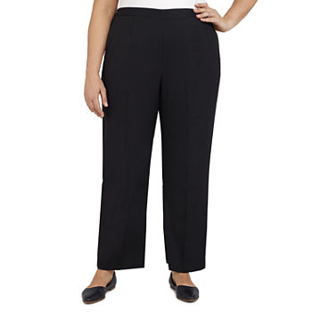 Alfred Dunner Theater District Womens Straight Pull-On Pants