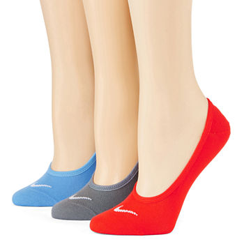 Nike Womens 3 Pack Footie Socks -Womens