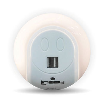 LINSAY® Smart LED Light Lamp Wall Sensor with 2 USB Charger Charging Station