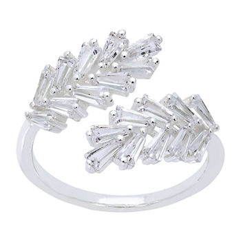 Sparkle Allure Cubic Zirconia Pure Silver Over Brass Bypass  Band